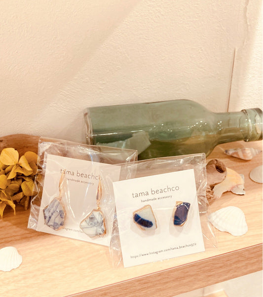 シーグラスのピアス