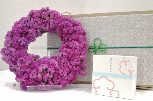 「母の日」コラボ企画♪スターチスフラワーリース作りを開催しました！